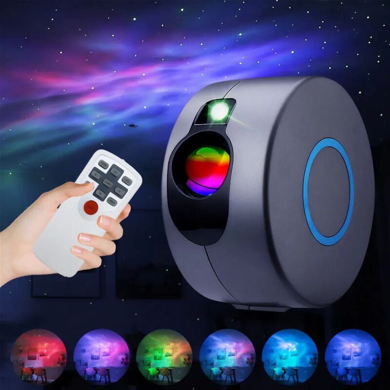 foto del prodotto proiettore led cielo stellato luce notturna laser telecomando lampada atmosfera galassia starlight camera da letto camera dei bambini regalo per