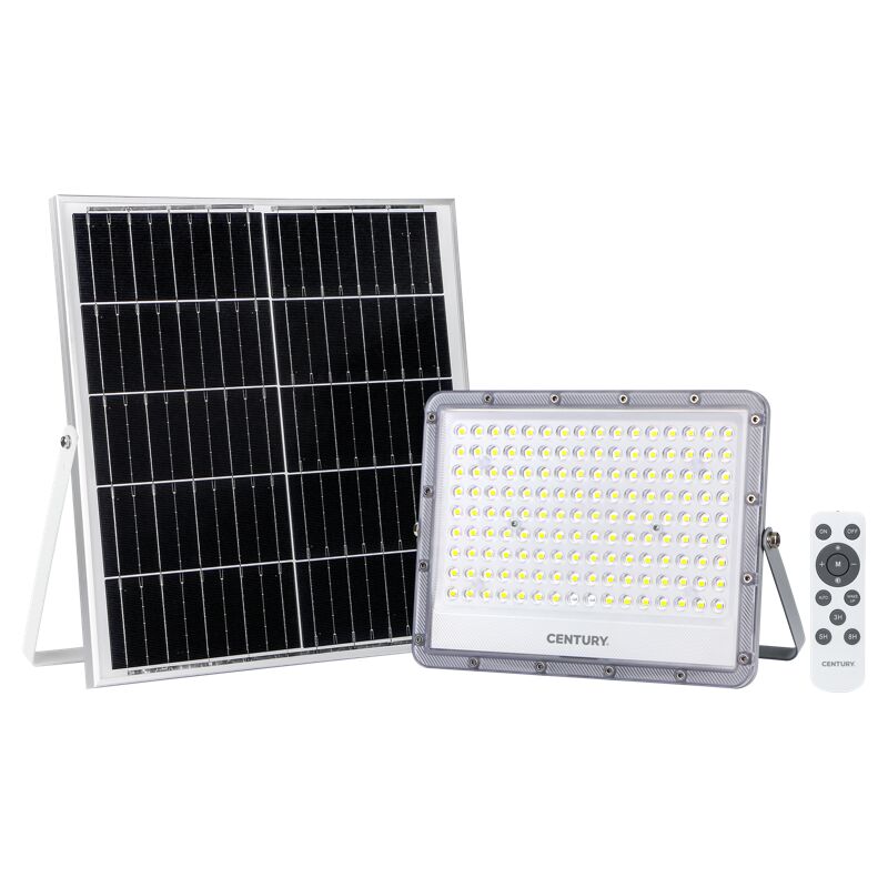 foto del prodotto proiettore led con pannello solare 10w 4000k century srsol 2009040