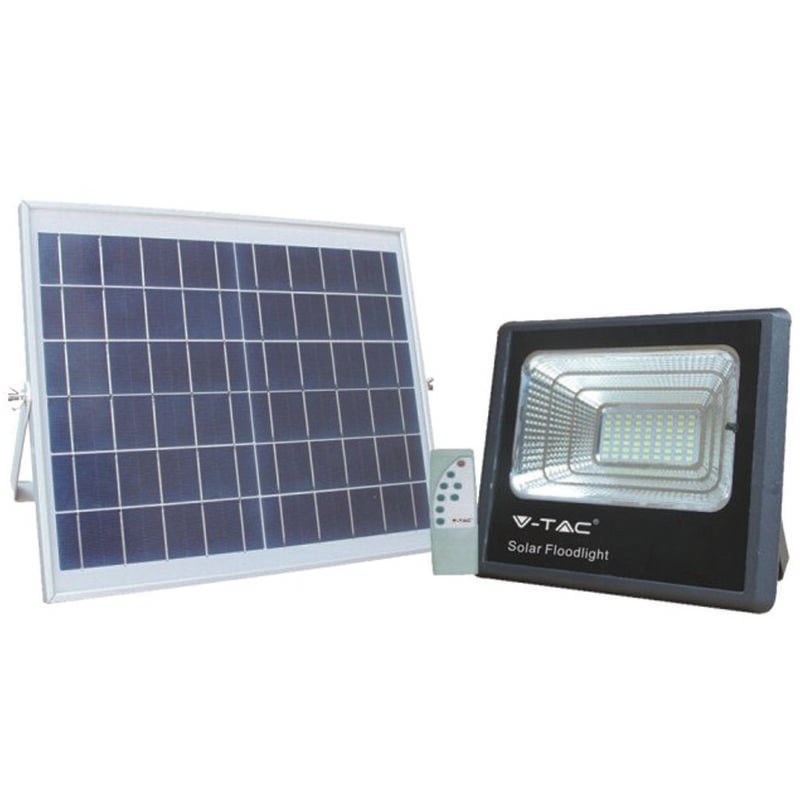 foto del prodotto proiettore led con pannello solare ip65 35w 4000 k naturale 2450 lm 325x85x280h.