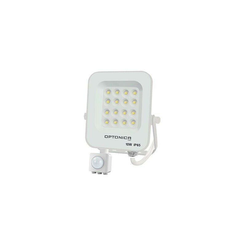 foto del prodotto proiettore led con sensore bianco 10w impermeabile ip65 900lm bianco caldo 3000k