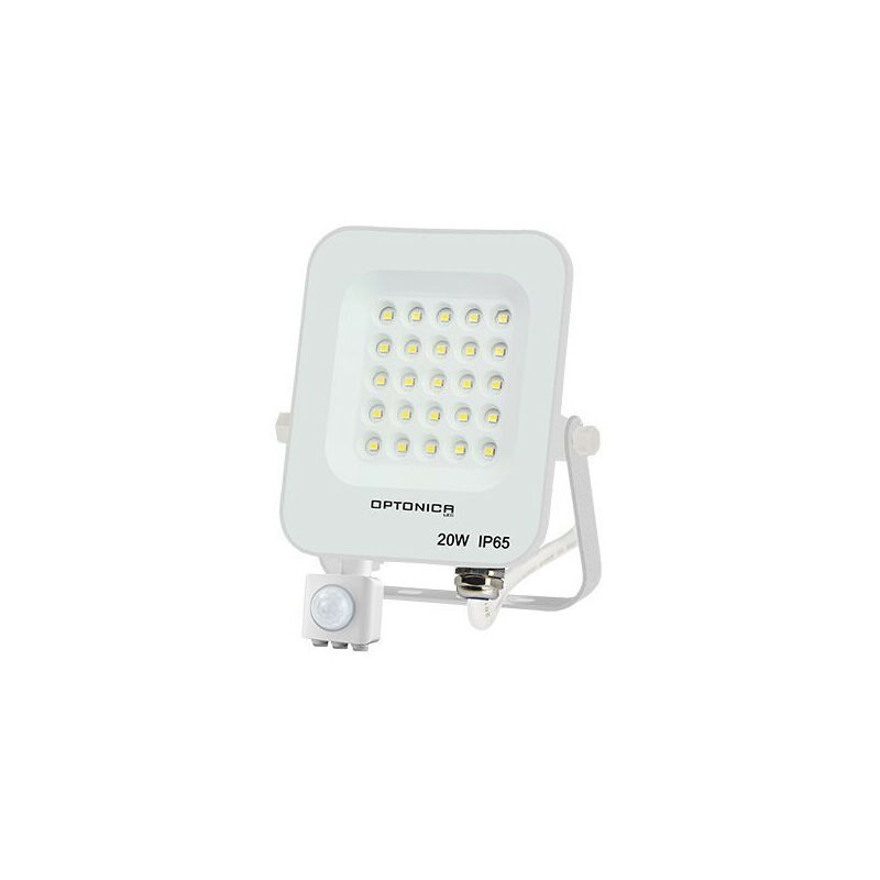 foto del prodotto proiettore led con sensore bianco 20w impermeabile ip65 1800lm bianco caldo 3000k