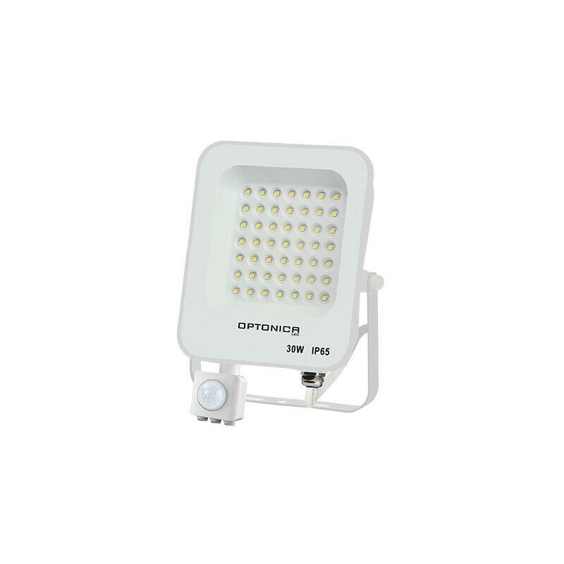 foto del prodotto proiettore led con sensore bianco 30w impermeabile ip65 2700lm bianco caldo 3000k