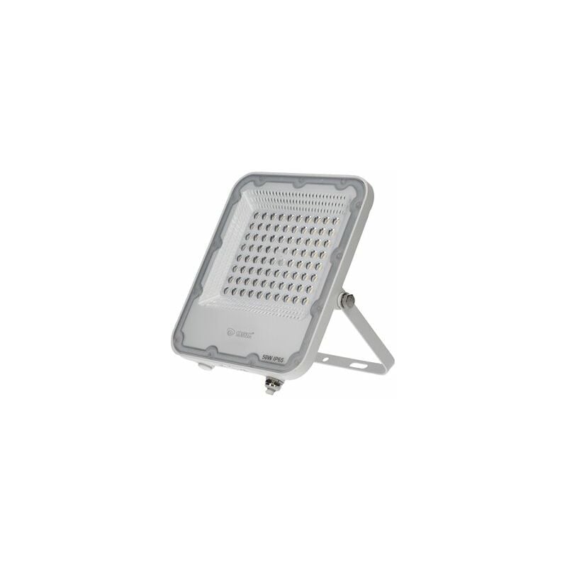 foto del prodotto proiettore led in alluminio 50w 3000k ip65 bianco
