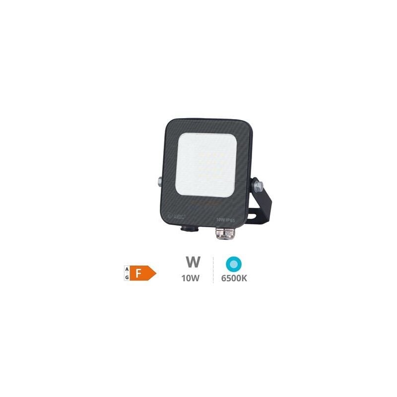 foto del prodotto proiettore led in alluminio nero santadi 10w 6500k ip65