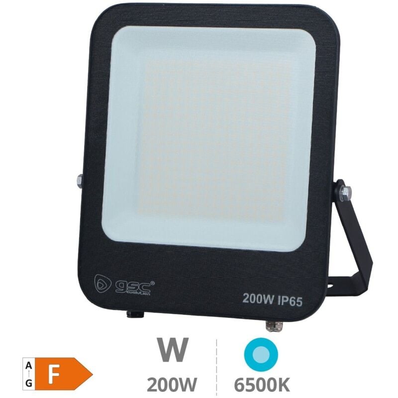 foto del prodotto proiettore led in alluminio nero santadi 200w 6500k ip65