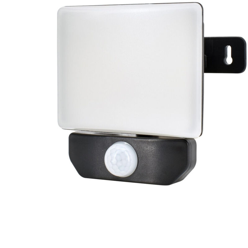 foto del prodotto proiettore led lfx 10w natural white 4000k 900lm ip65 pir detector nero