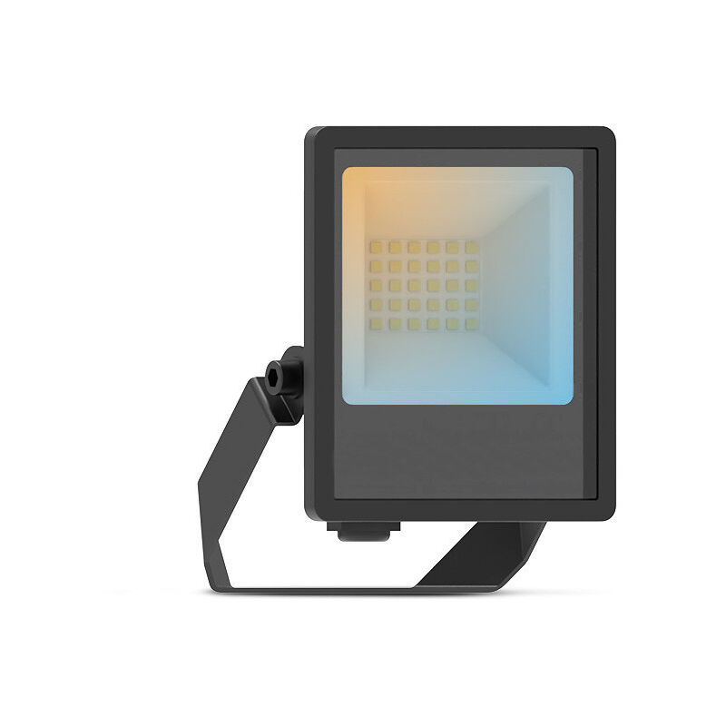 foto del prodotto proiettore led nero 10w cct ip65 illuminazione da esterno versatile 1100lm 3000 6000k