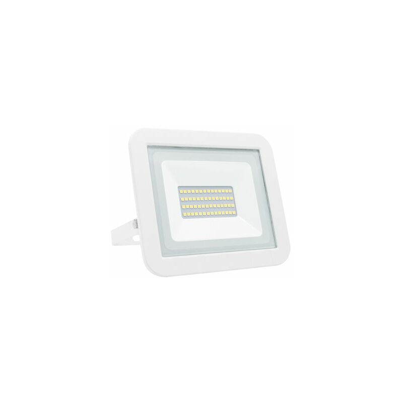 foto del prodotto proiettore led piatto bianco mattel ip65 30w freddo