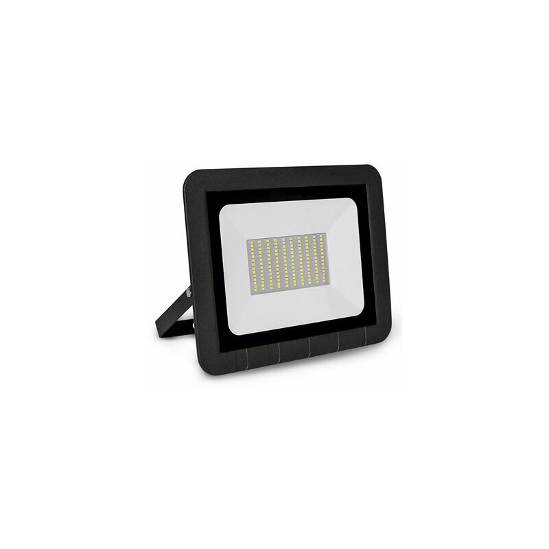foto del prodotto proiettore led piatto nero opaco ip65 75w freddo