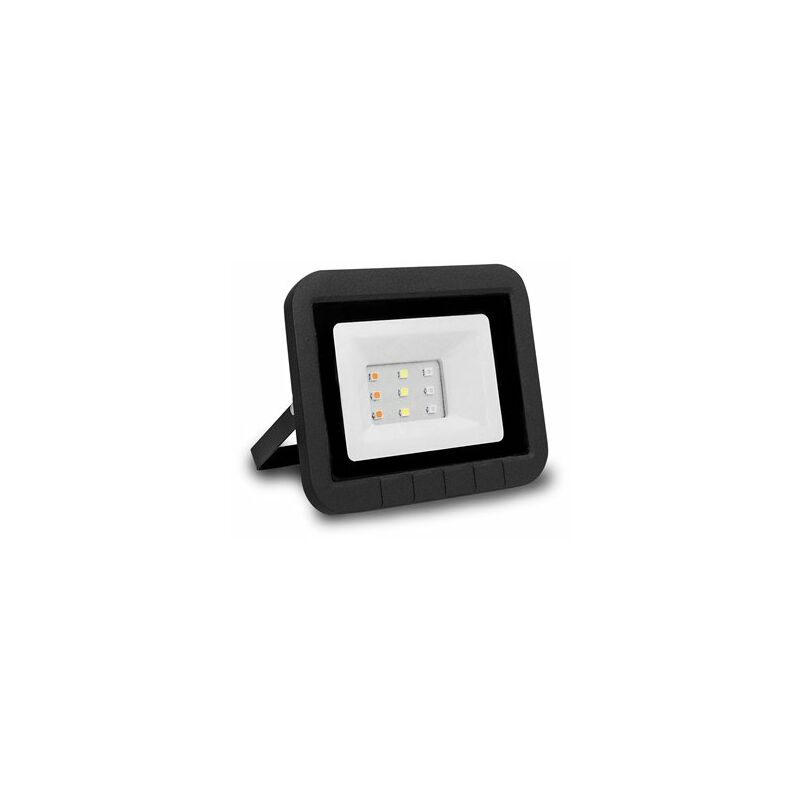 foto del prodotto proiettore led rgb ip65 da 10w in alluminio nero matel