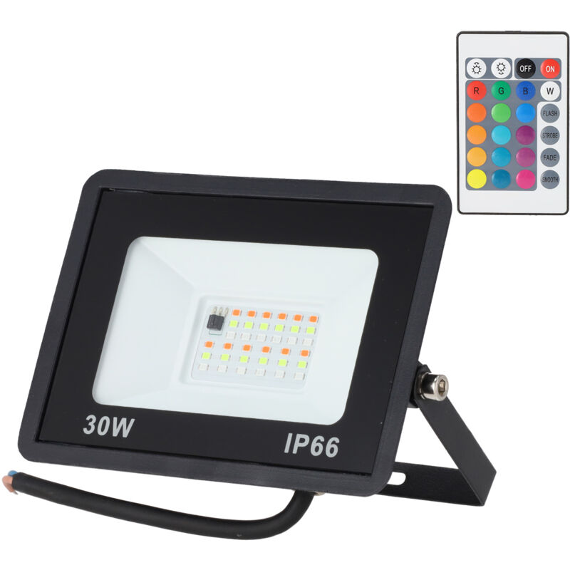 foto del prodotto proiettore led rgbw con telecomando 30w ho icrgbfl 30w 