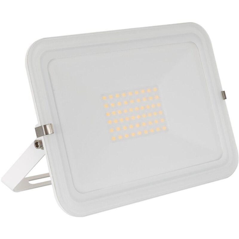 foto del prodotto proiettore led slim 50w 120lm w ip65 vetro bianco bianco caldo 3000k