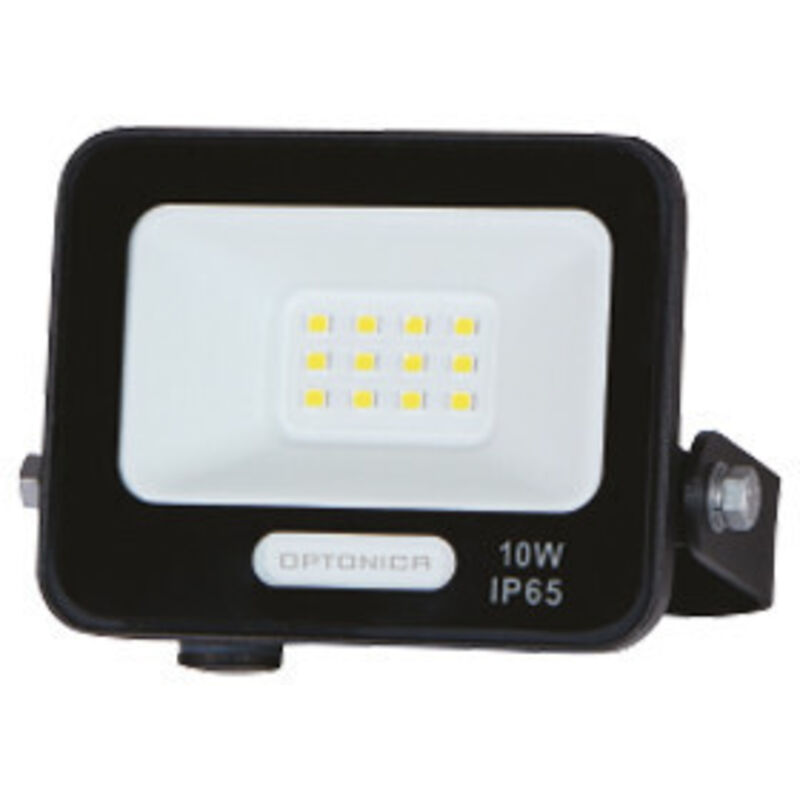 foto del prodotto proiettore led smd 10w 900lm bianco caldo 3000k nero ip65 101.5x98x26mm