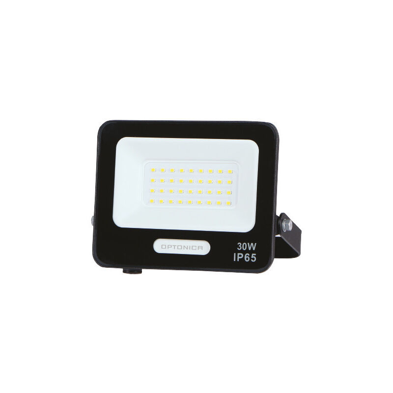 foto del prodotto proiettore led smd 30w 2700lm 3000k bianco hot ip65 alluminio nero 156x141x30m m
