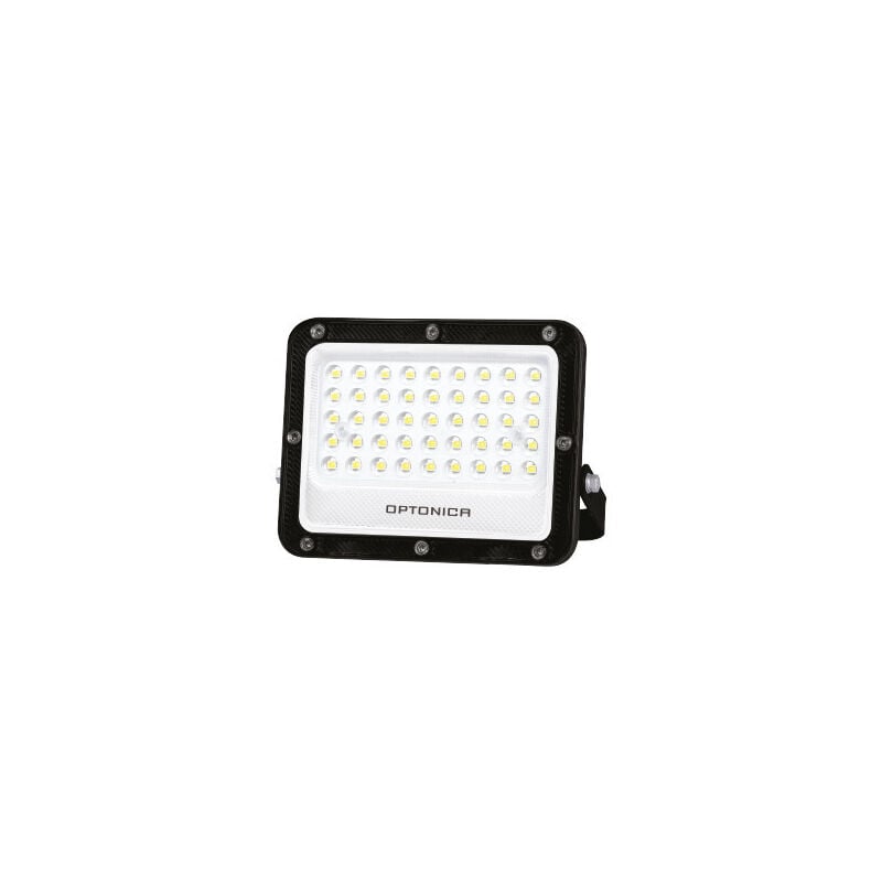 foto del prodotto proiettore led smd 30w 3000lm ip65 bianco naturale 4000k 169x140x29mm nero