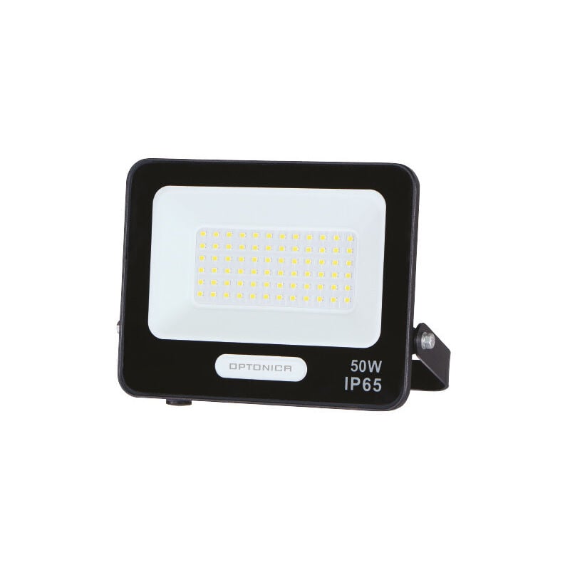 foto del prodotto proiettore led smd 50w 4500lm giorno bianco ip65 corpo nero 188x170x32mm 120 angolo di illuminazione