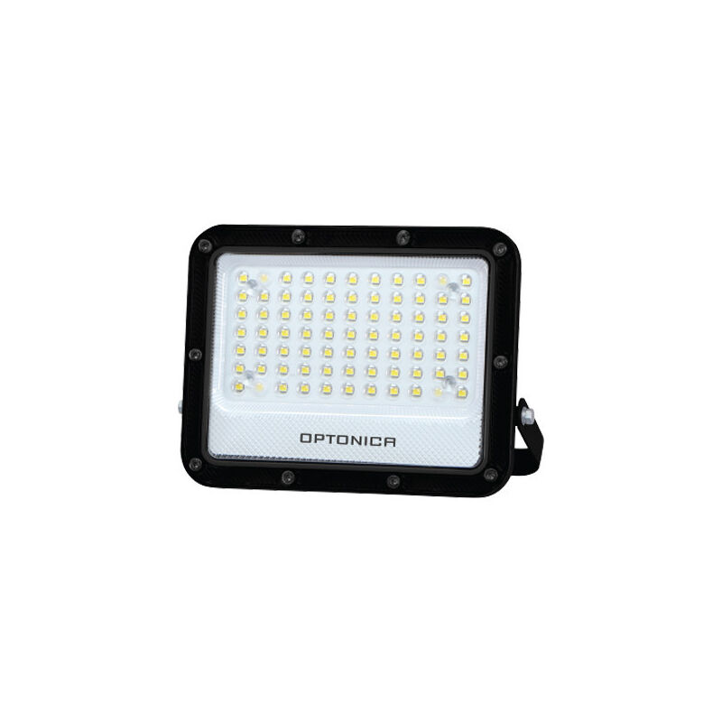 foto del prodotto proiettore led smd 50w 5000lm corpo nero ip65 colore bianco caldo 3000k 202x167x31mm
