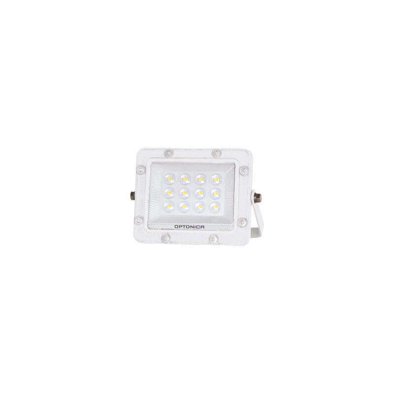 foto del prodotto proiettore led smd corpo bianco ip65 10w 1000lm bianco hot 3000k 122x89x19.5mm