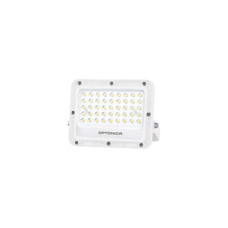 foto del prodotto proiettore led smd corpo bianco ip65 30w 3000lm bianco caldo 3000k 169x140x29mm