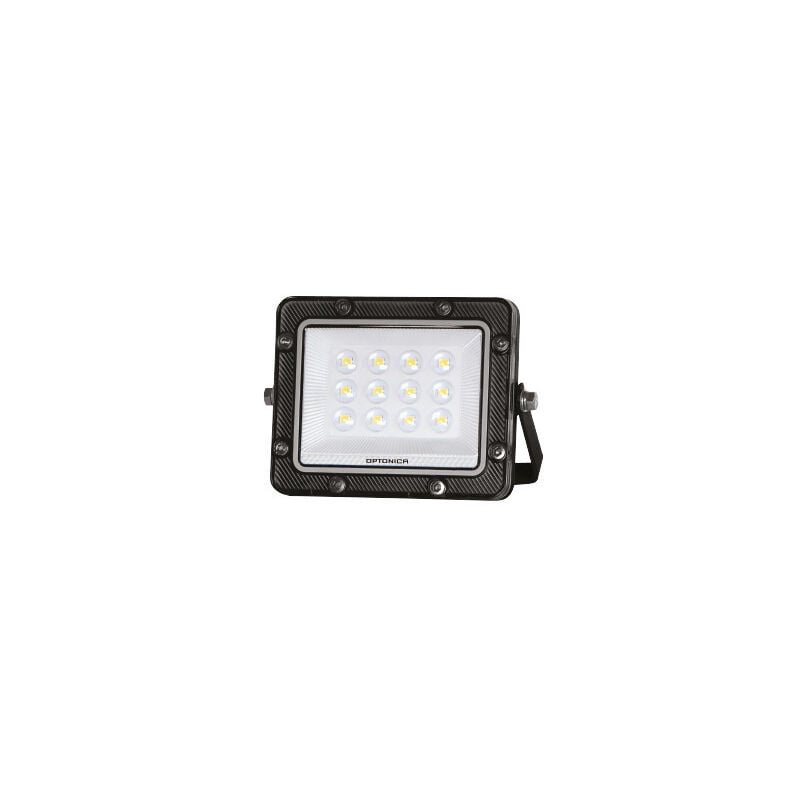 foto del prodotto proiettore led smd corpo nero ip65 10w 1000lm giorno bianco 6000k 122x89x19.5mm