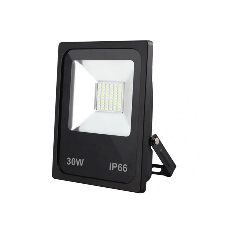 foto del prodotto proiettore led smd dacita 30w 6500k nero 2700lm 120 ip66 23x19,5x5 cm