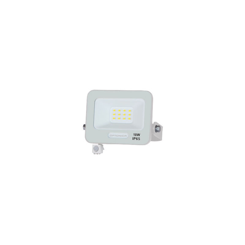 foto del prodotto proiettore led smd ip65 10w 900lm bianco del giorno corpo bianco 105x134.5x26mm angolo 120 sensore 8m