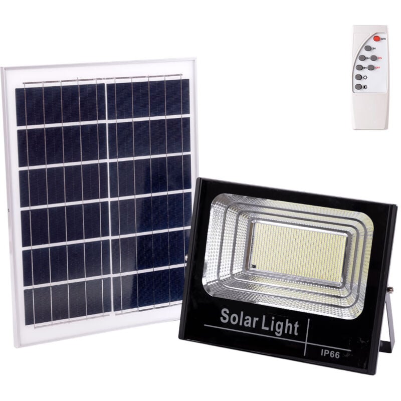 foto del prodotto proiettore led solare 200w 6500k pannello 6v 20w batteria 3,2v 15000mah telecomando ho solarfl 200w 01 
