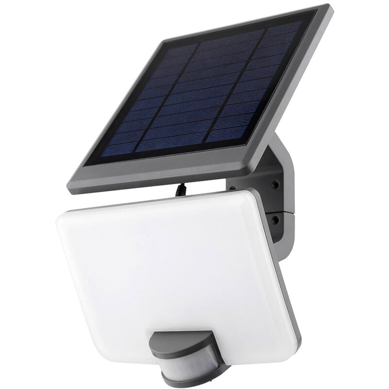 foto del prodotto proiettore led ulysse con pannello solare e sensore crepuscolare e di movimento regolabili 