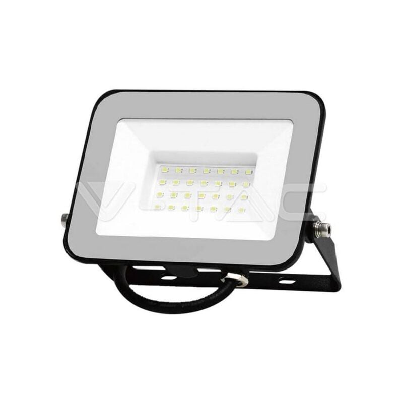 foto del prodotto proiettore led v tac 30w luce naturale 4000k nero vt 44030 10021