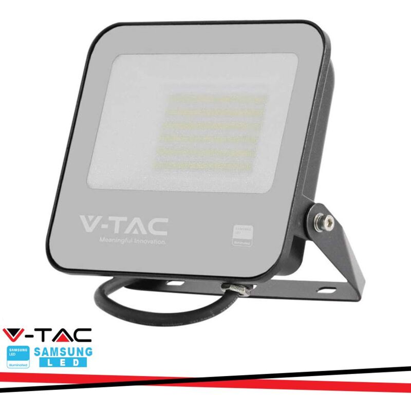 foto del prodotto proiettore led v tac 50w 6400k nero vt 4455 8845