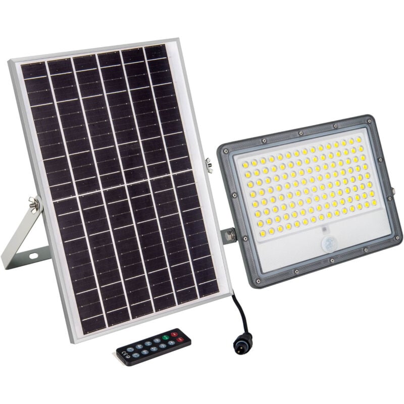 foto del prodotto proiettore solare di sicurezza 16w sensore pir e telecomando 