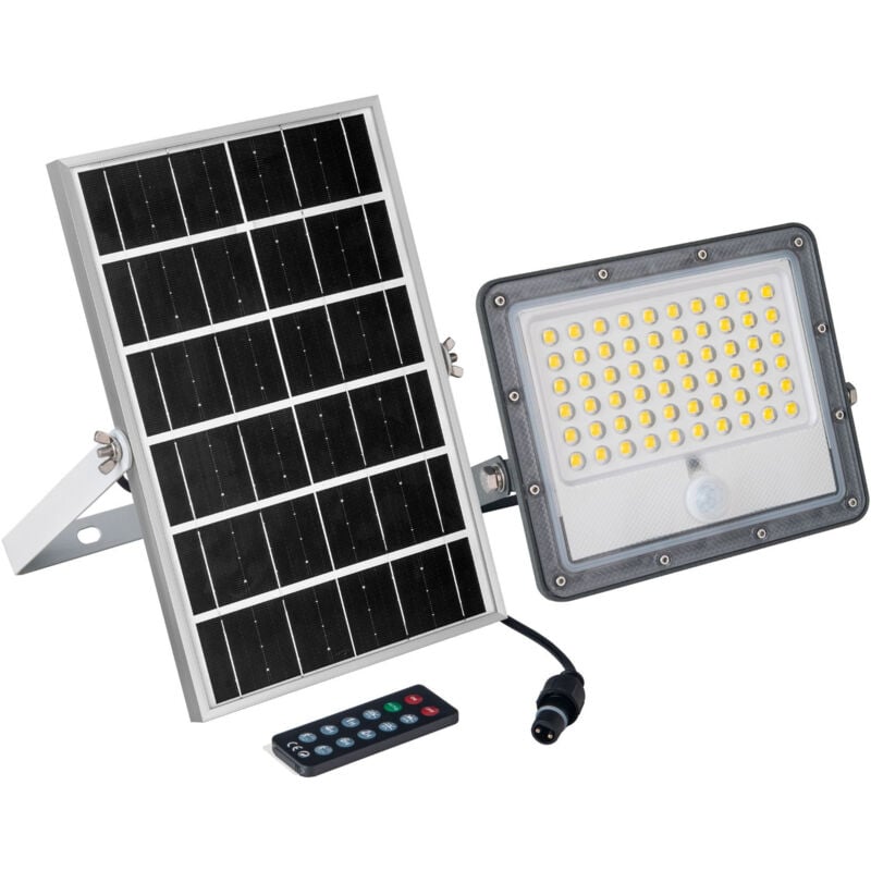 foto del prodotto proiettore solare di sicurezza 5w sensore pir e telecomando 