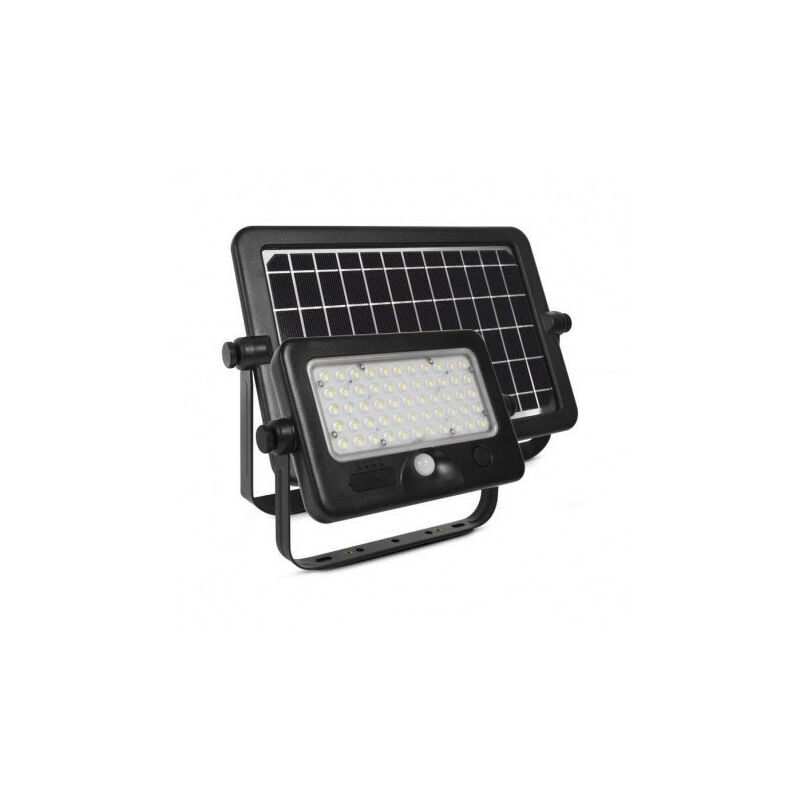 foto del prodotto proiettore solare led con rilevatore 6m caricatore usb 10w 1100lm 90 ip44 ik06 235mmx170mm bianco naturale 4000k