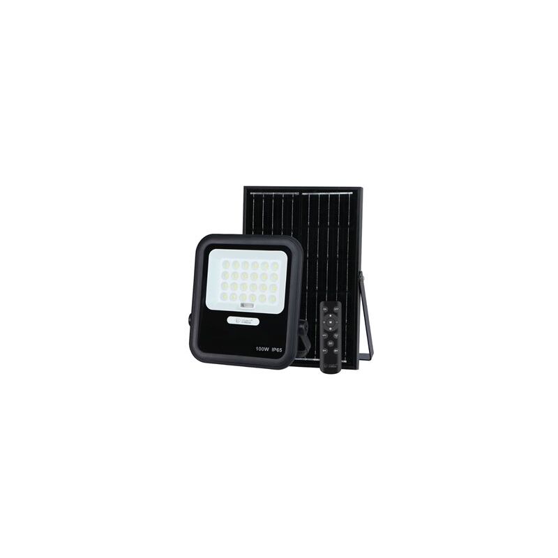 foto del prodotto proiettore solare led miloha 6w 6500k ip65 nero