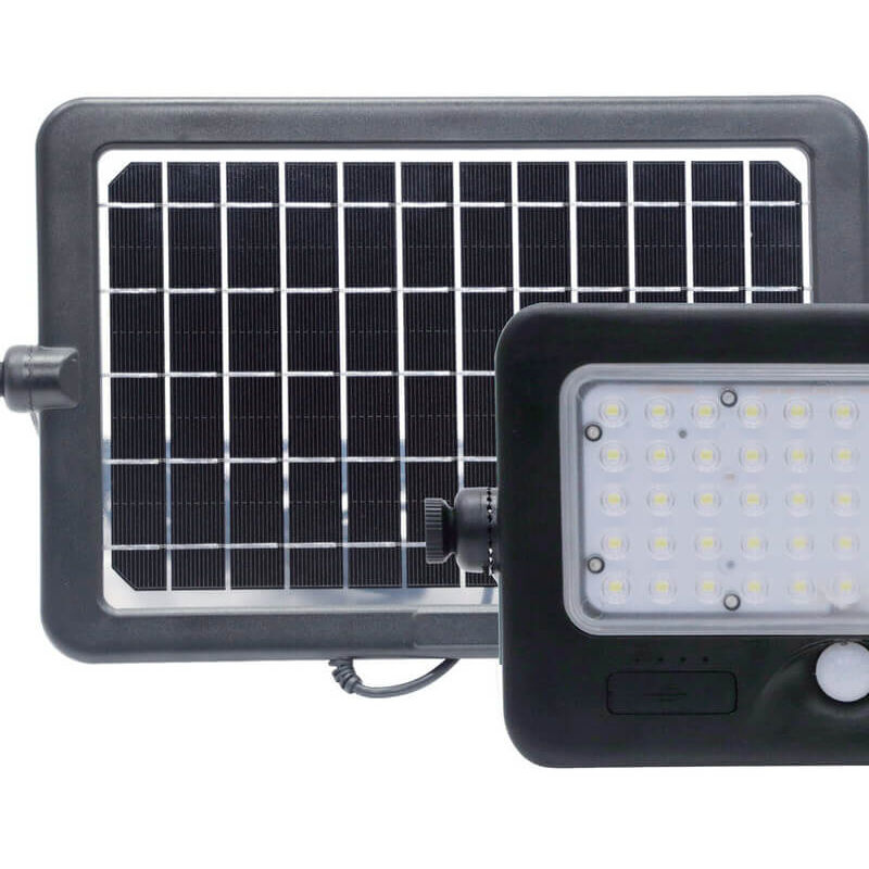 foto del prodotto proiettore solare ricaricabile led 10w 4000k 1100lm ip65 batteria litio
