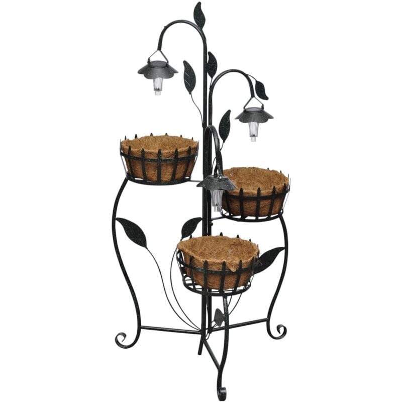 immagine 0 del prodotto prolenta premium fioriere partavasi supporto in ferro battuto e lampade led s