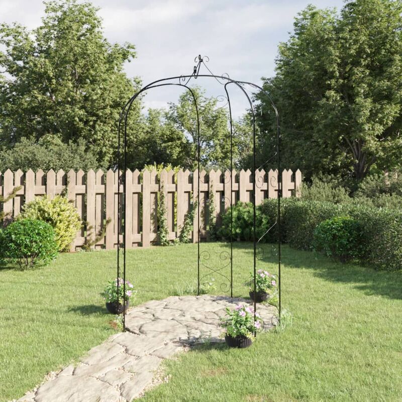 foto del prodotto prolenta premium furniture limited arco da giardino nero 180x255 cm acciaio
