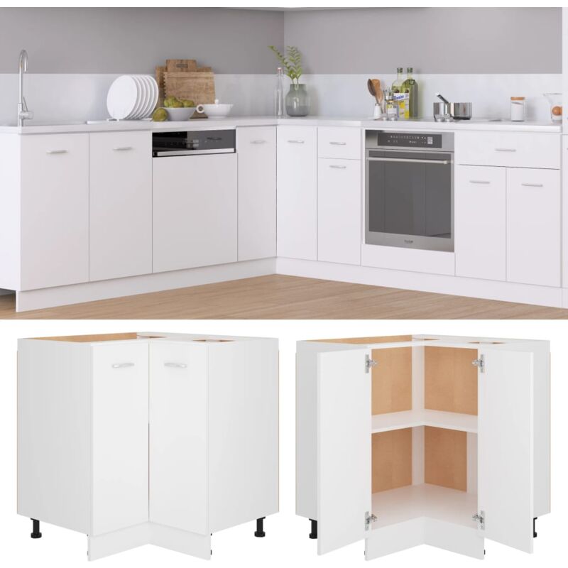 foto del prodotto prolenta premium furniture limited armadio angolare lyon bianco 75,5x75,5x81,5