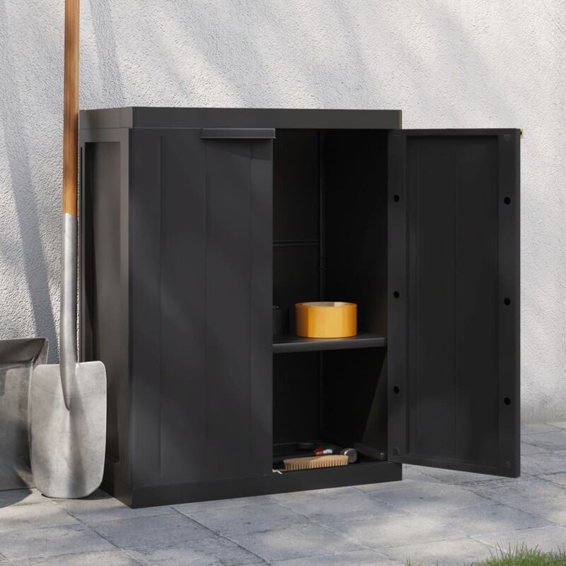 foto del prodotto prolenta premium furniture limited armadio da esterno nero 65x37x85 cm in pp