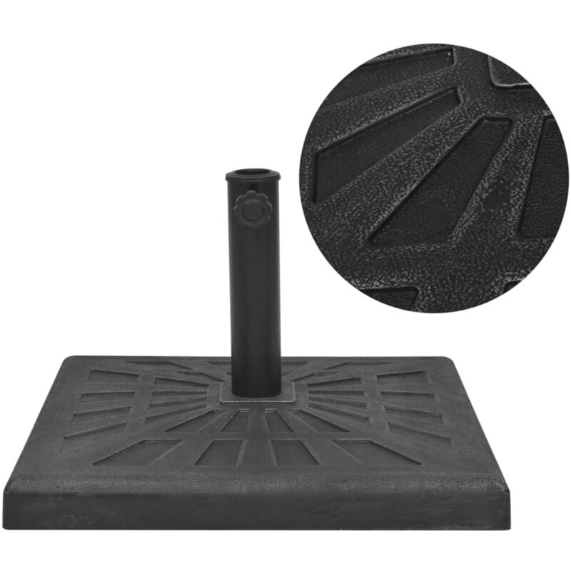 foto del prodotto prolenta premium furniture limited base per parasole quadrata in resina nera 19