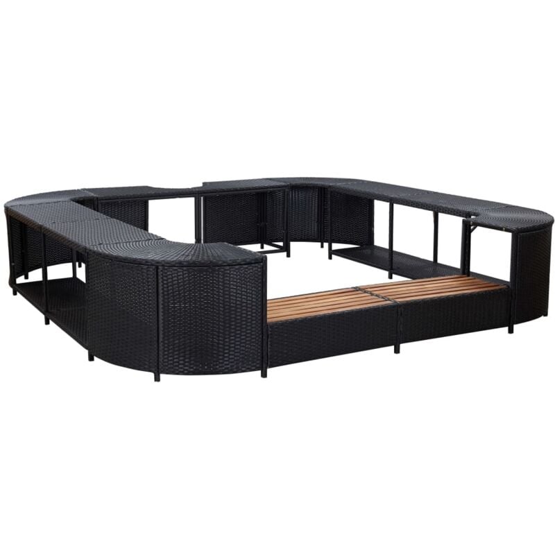 foto del prodotto prolenta premium furniture limited bordo per vasca da spa quadrato nero