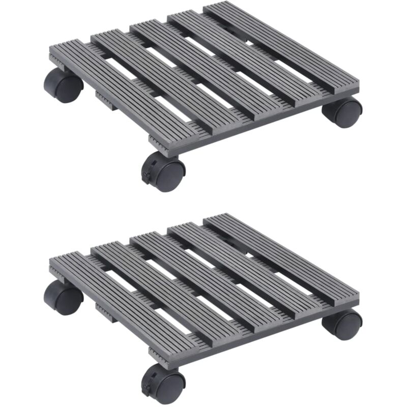 foto del prodotto prolenta premium furniture limited carrelli portavasi 2 pz grigi 30x30x7,5 cm in