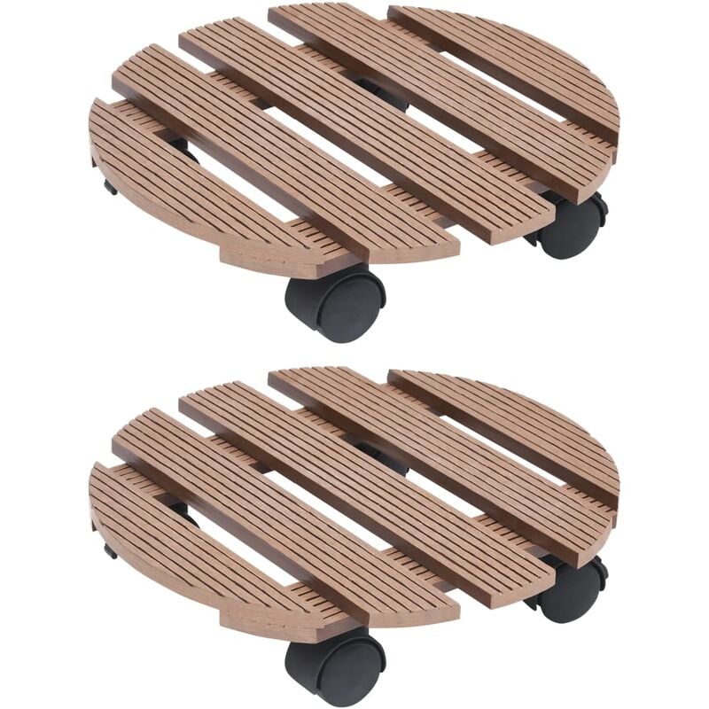 foto del prodotto prolenta premium furniture limited carrelli portavasi 2 pz marroni 30x7,5 cm