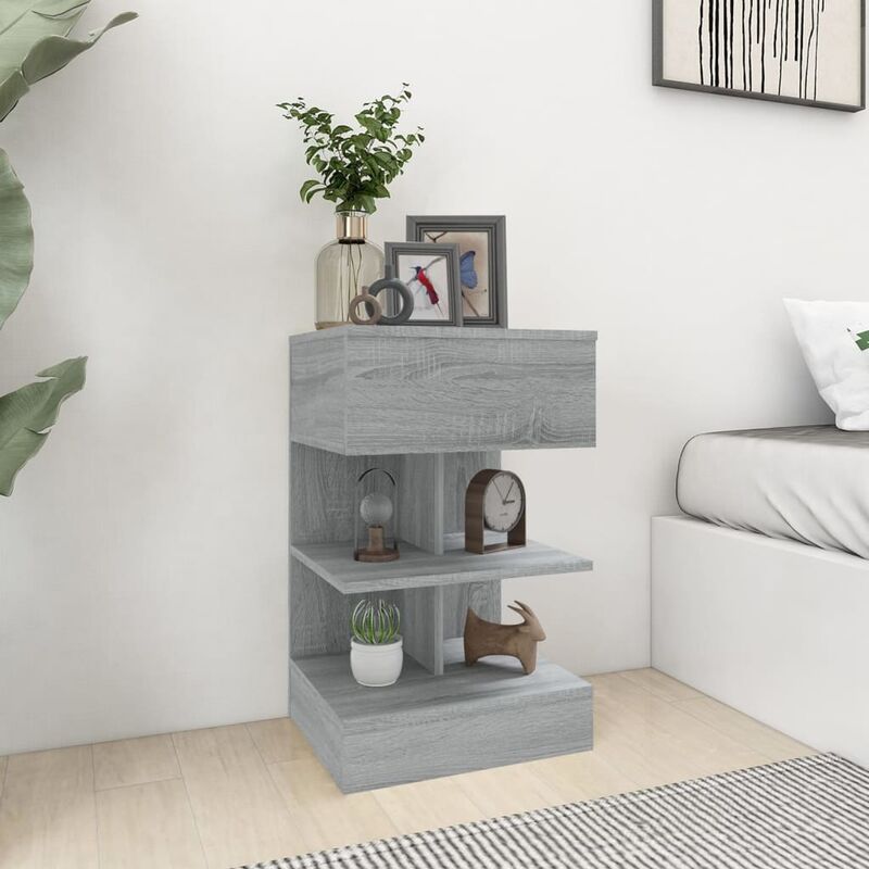 foto del prodotto prolenta premium furniture limited comodino grigio sonoma 40x35x65 cm in legno