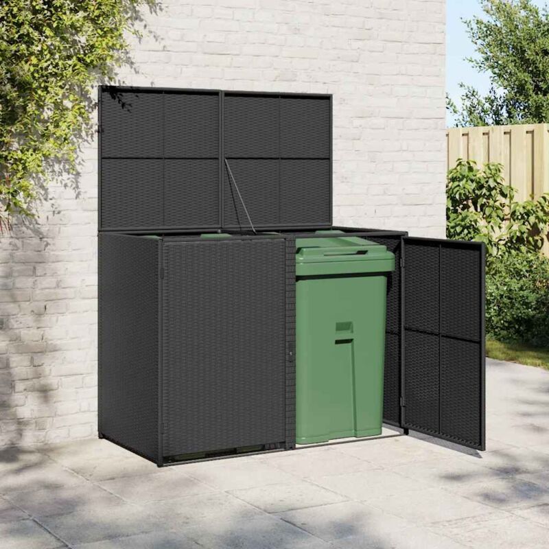 foto del prodotto prolenta premium furniture limited copribidone doppio per spazzatura polyrattan