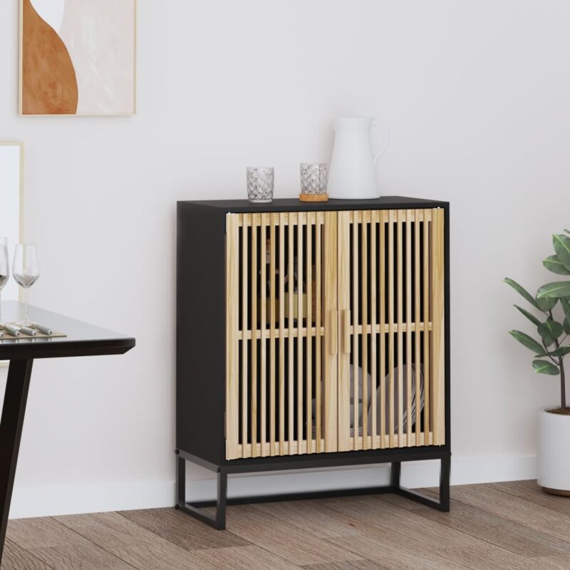 foto del prodotto prolenta premium furniture limited credenza nera 60x30x75 cm in legno