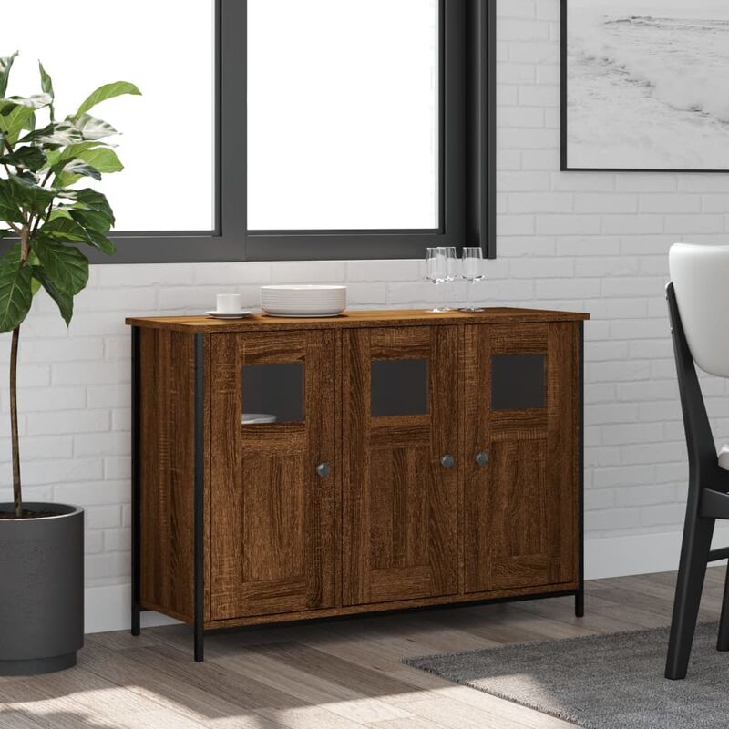 foto del prodotto prolenta premium furniture limited credenza rovere marrone 100x35x70 cm in legno