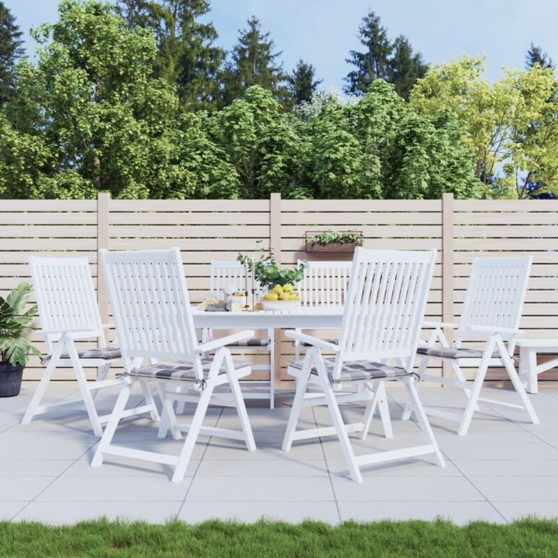 foto del prodotto prolenta premium furniture limited cuscini per sedia 6 pz a quadri grigi 50x50x3