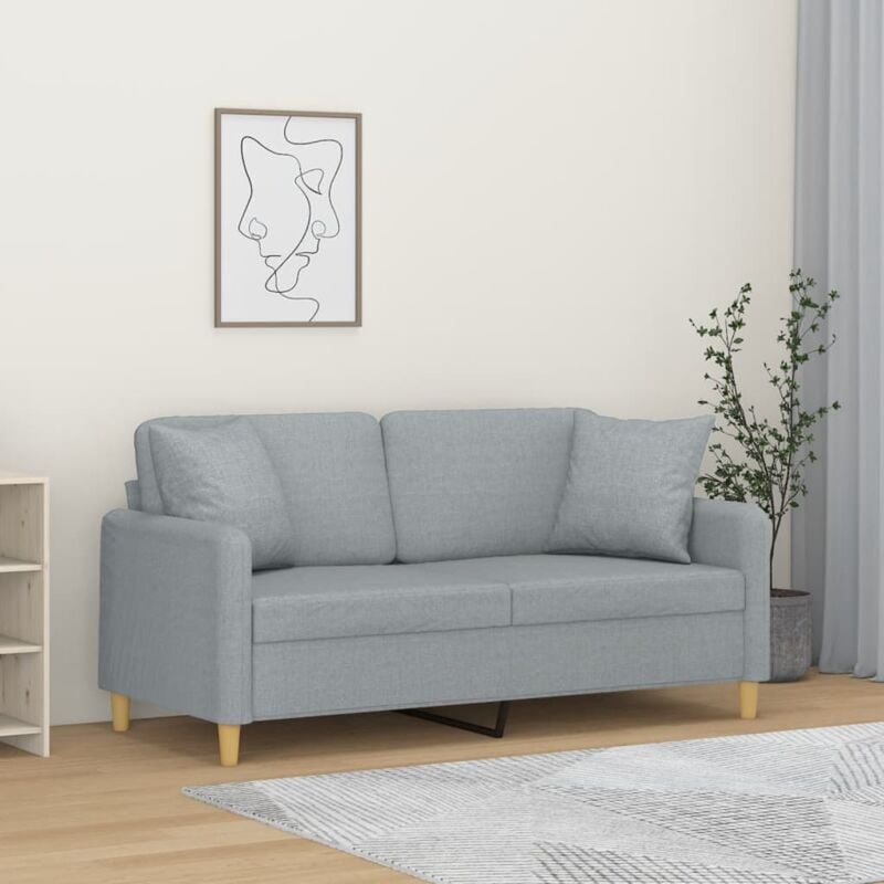 foto del prodotto prolenta premium furniture limited divano a 2 posti con cuscini grigio chiaro