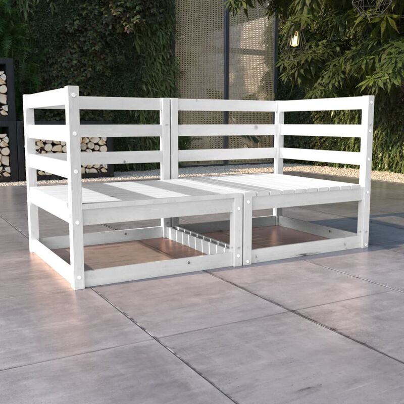 foto del prodotto prolenta premium furniture limited divano da giardino a 2 posti bianco in legno